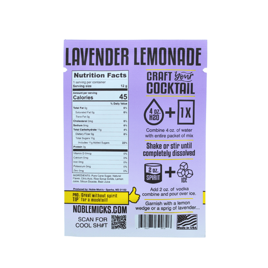 Lavender Lemonade Single Serve Craft Cocktail - The Regal Find