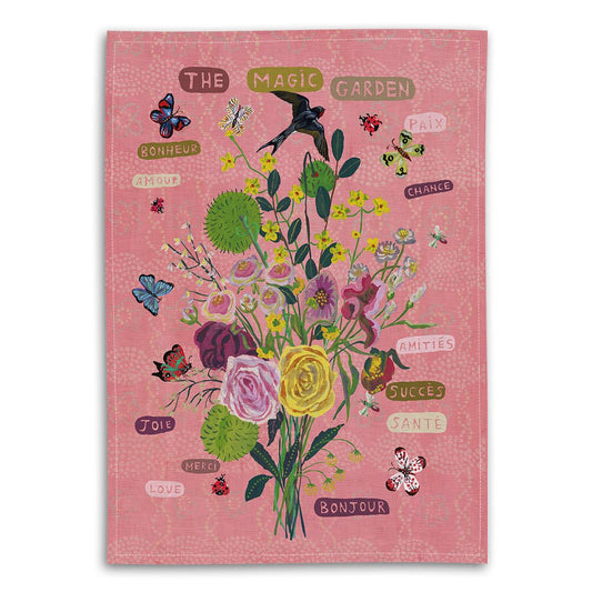 Magic Garden Linen Tea Towel - The Regal Find