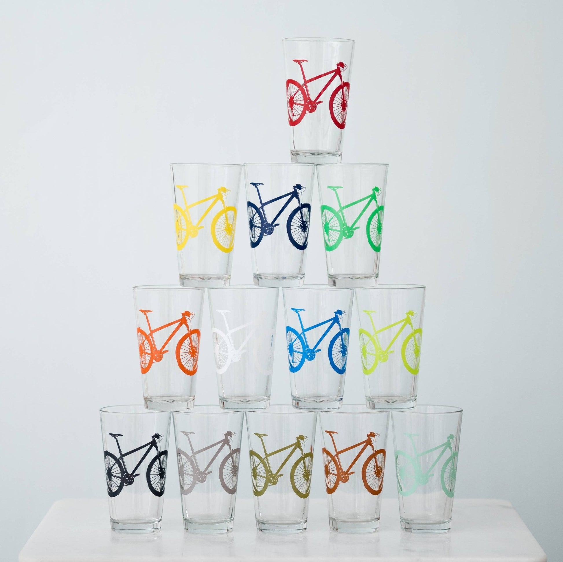 Mountain Bike Pint Glass: Assorted - The Regal Find