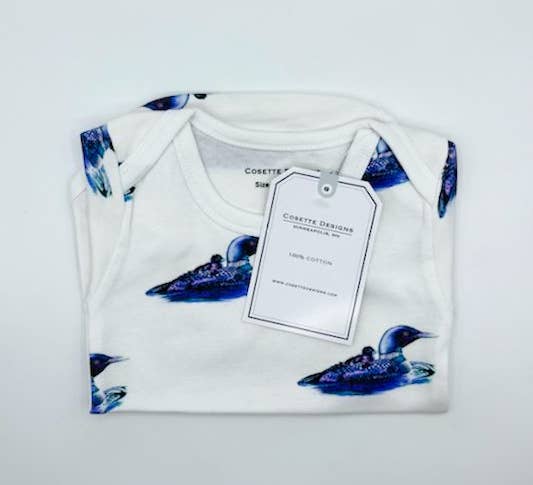 Onesie with Printed Loon & Baby - The Regal Find