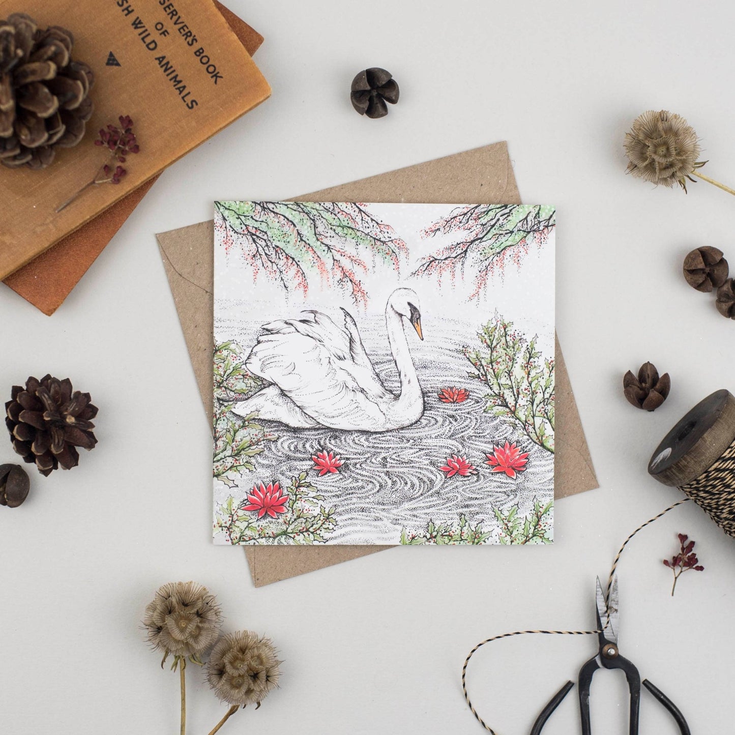 Swan Greeting Card - The Regal Find