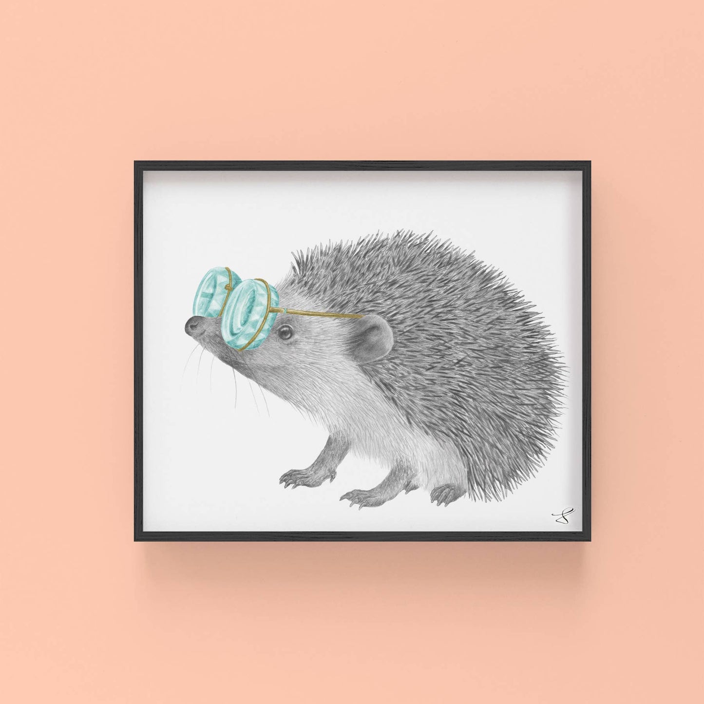 Whitby Valentine European Hedgehog Portrait Study 8 x 10 - The Regal Find