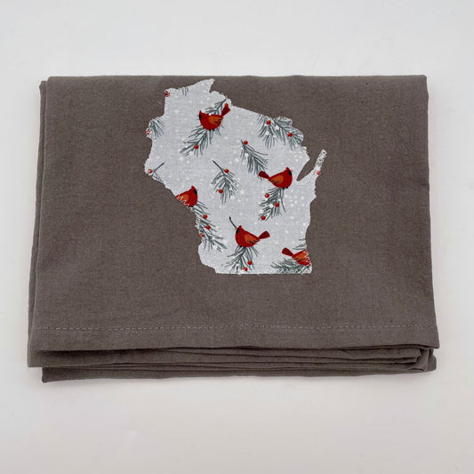 Wisconsin Cardinals Silhouette Dish Towel