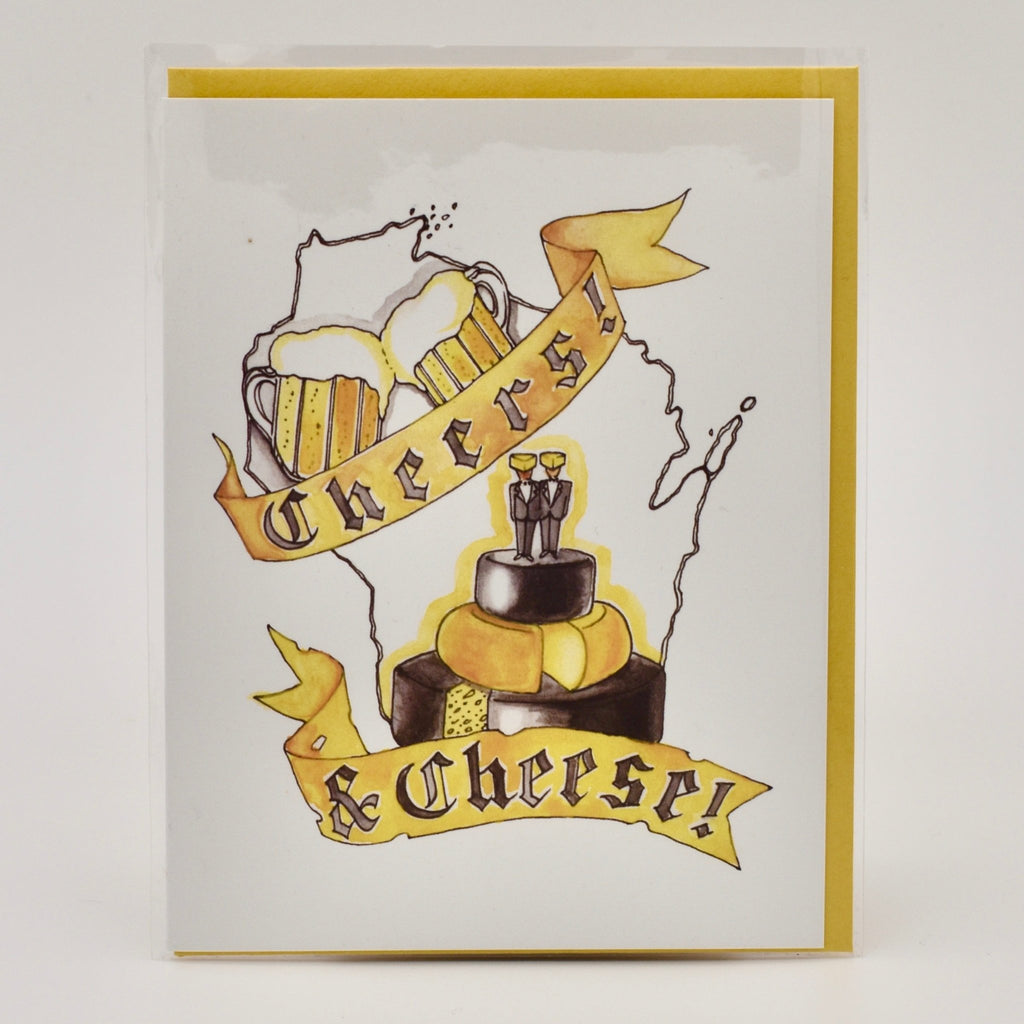 Cheers and Cheese Two Grooms Card - The Regal Find