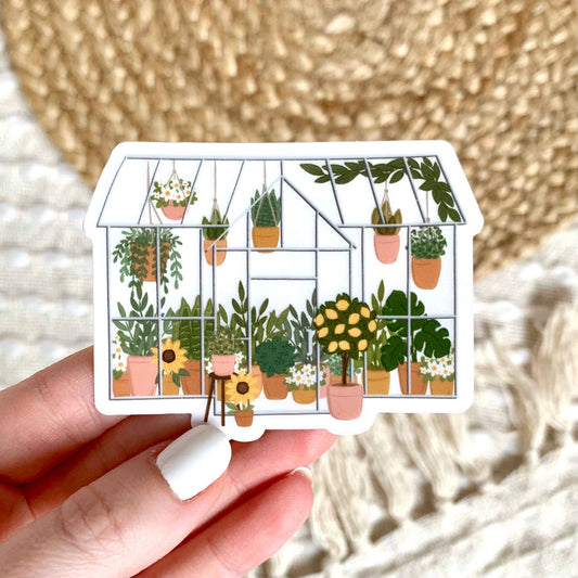 Clear Greenhouse Sticker, 3.25x2.5in - The Regal Find
