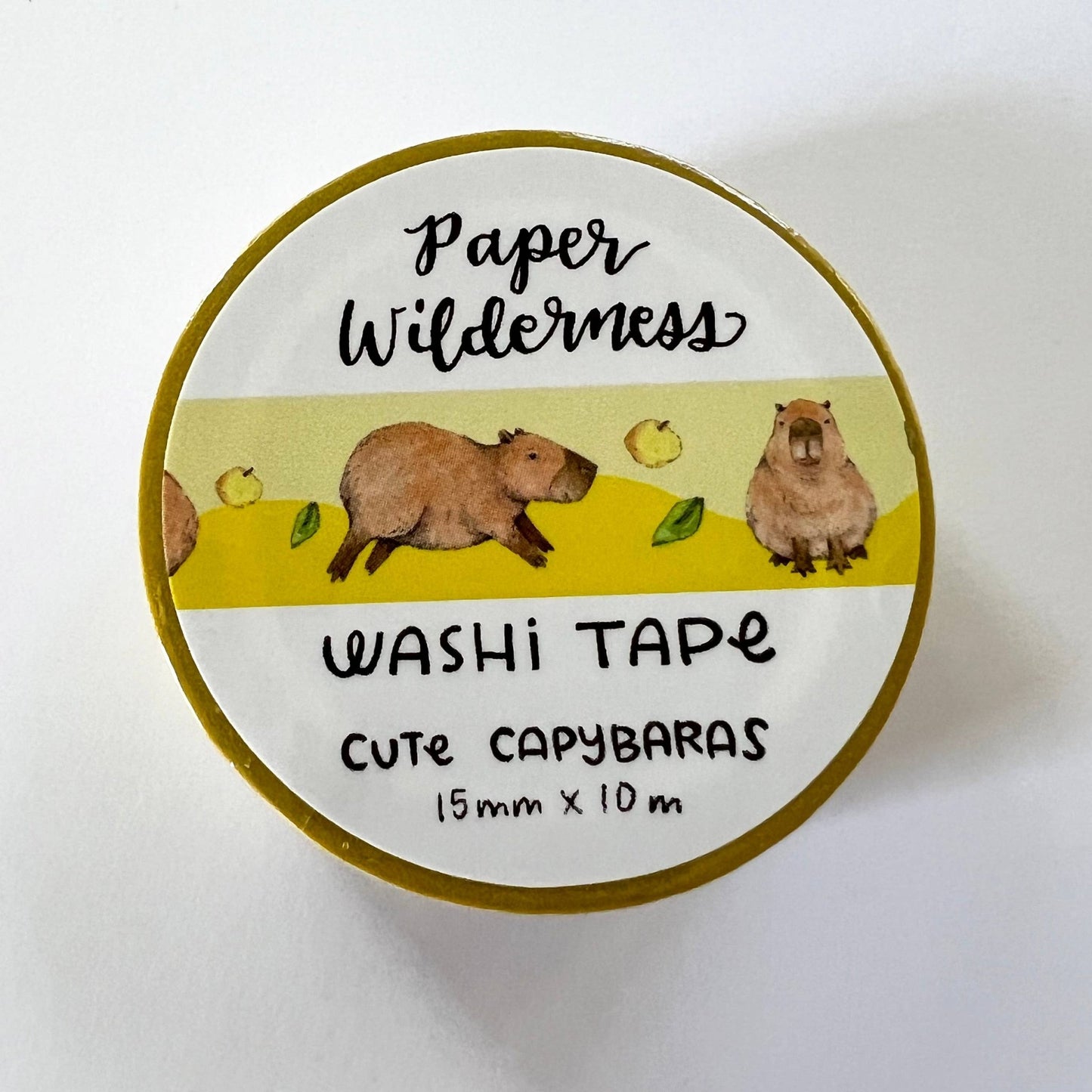 Cute Capybaras 15mm Washi Tape - The Regal Find