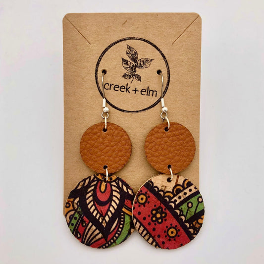 Eloise Cork Circle Earrings - The Regal Find