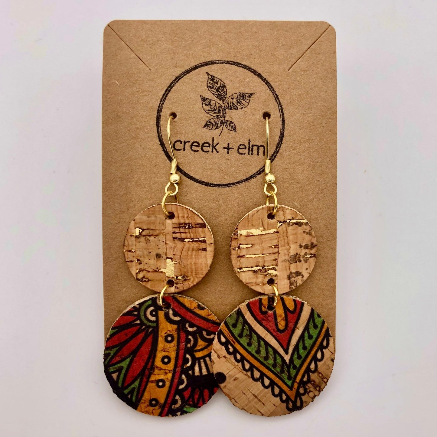 Eloise Cork Circle Earrings - The Regal Find