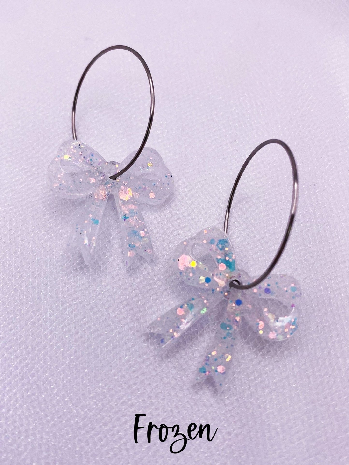 Fun Holiday Bow Hoops Earrings: Holiday Party / Gold Hoops - The Regal Find