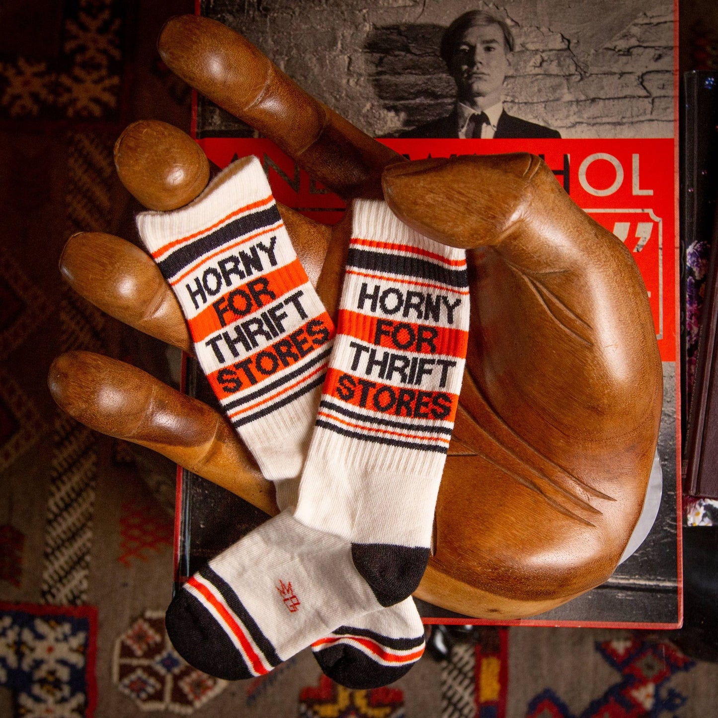 Horny For Thrift Stores Gym Crew Socks - The Regal Find