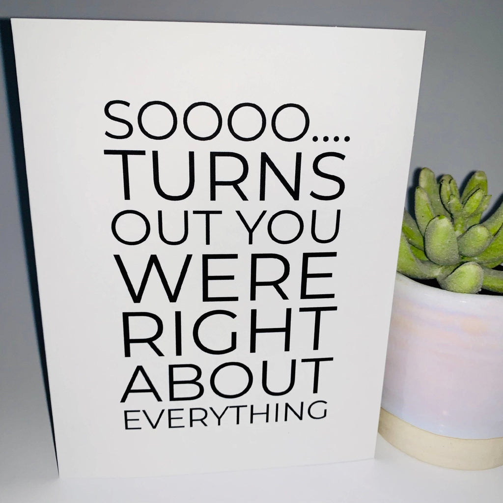 Right About Everything Card - The Regal Find