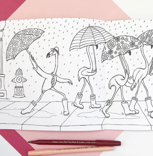 The Pink Flamingos Coloring Book - The Regal Find