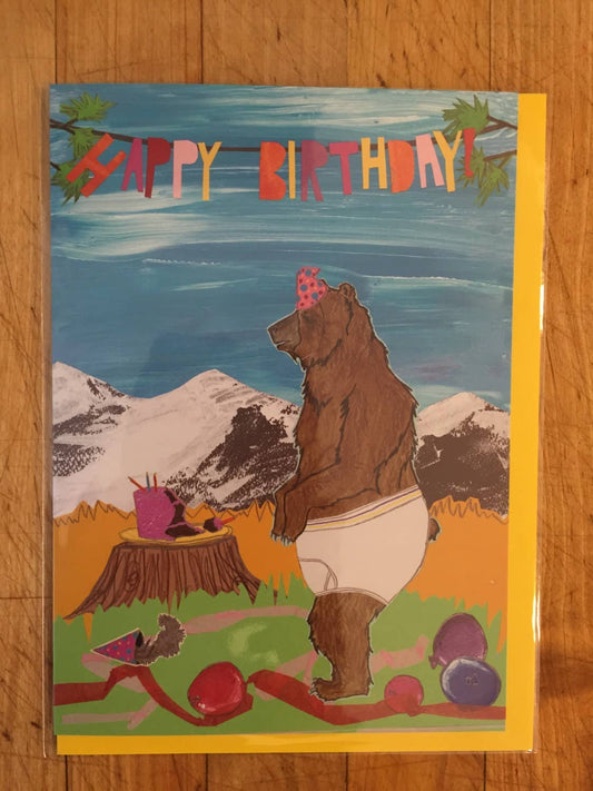Underwear Bear Birthday Card - The Regal Find