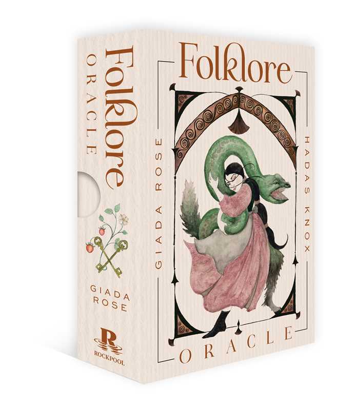 Box for 'Folklore Oracle' with illustration of a woman and text on a white background