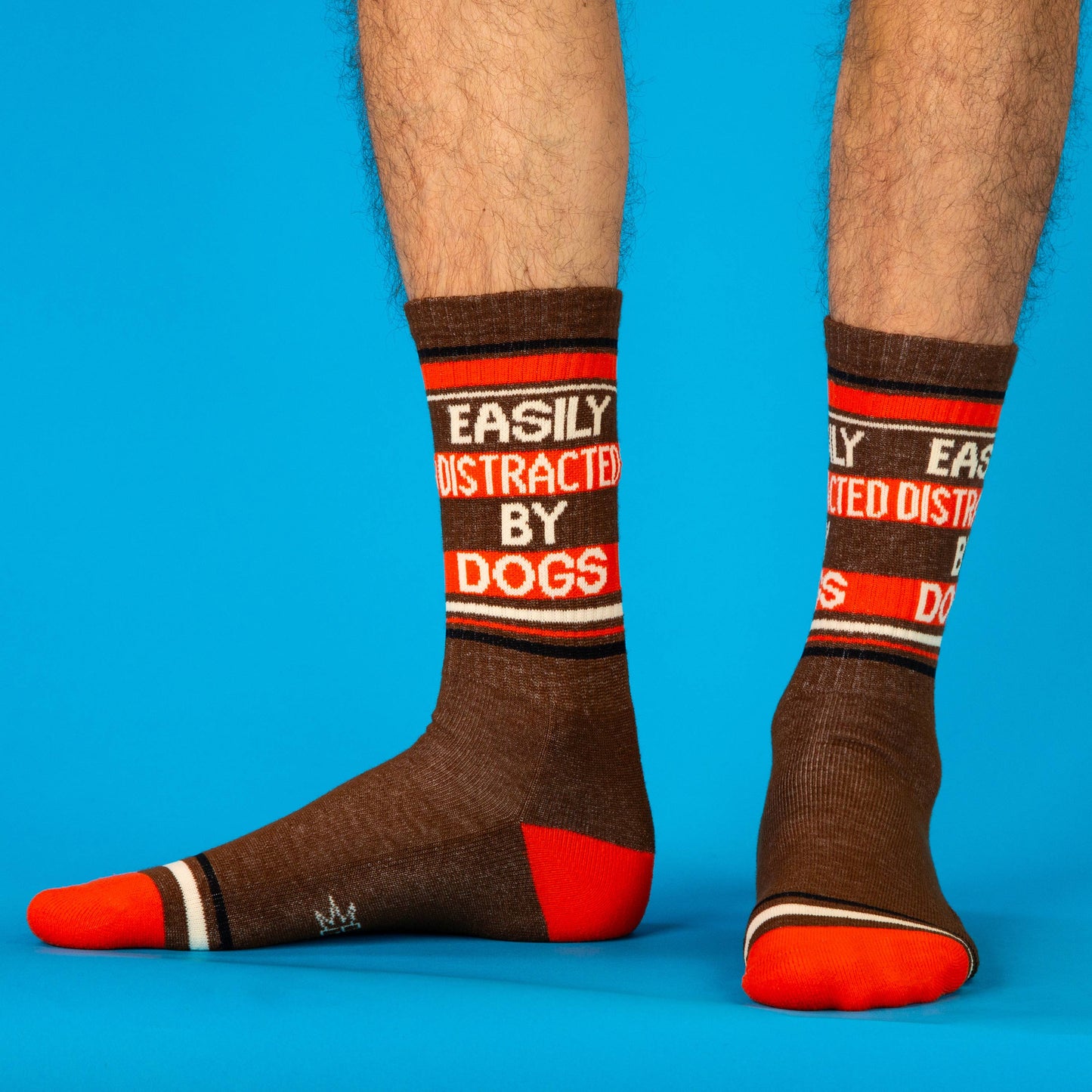 Easily Distracted By Dogs Gym Crew Socks