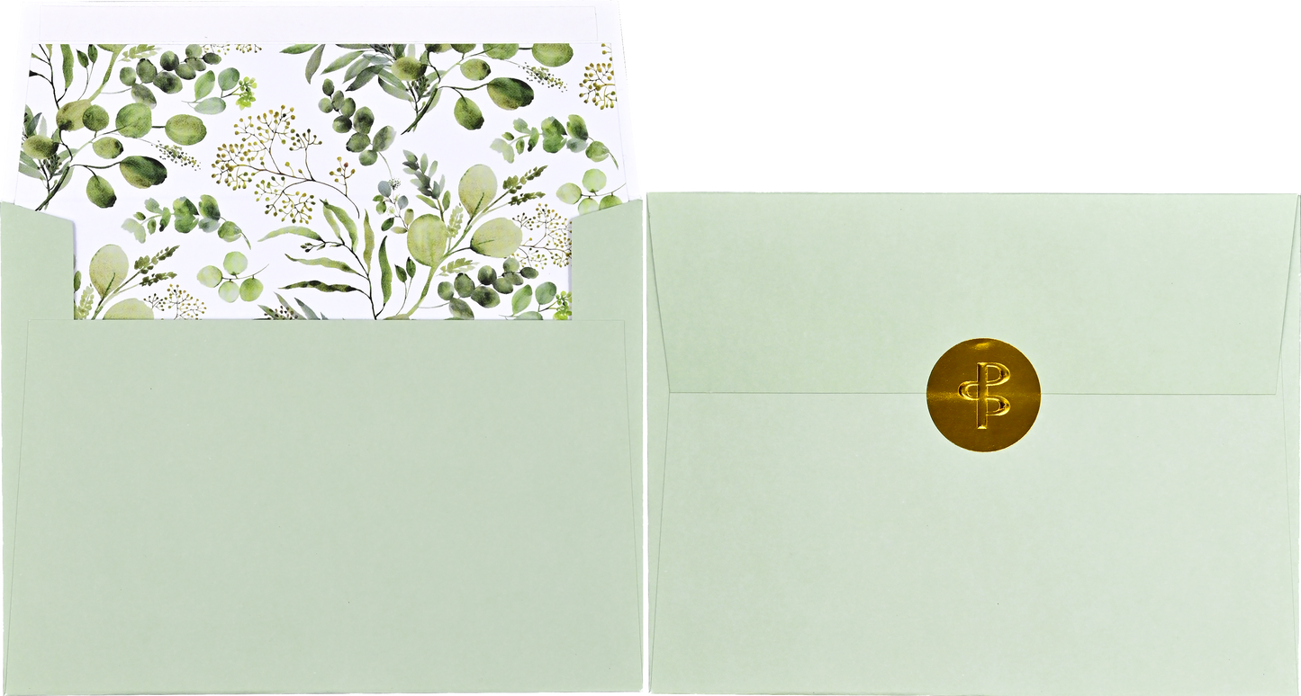Eucalyptus Premium Thank You Note Cards