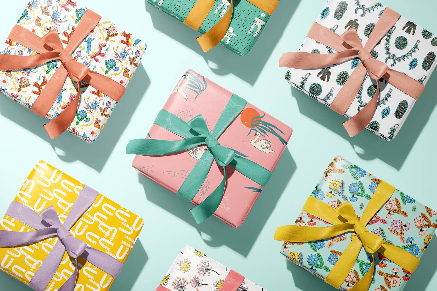 Swans Eco Gift Wrap, Pack of 3 Sheets