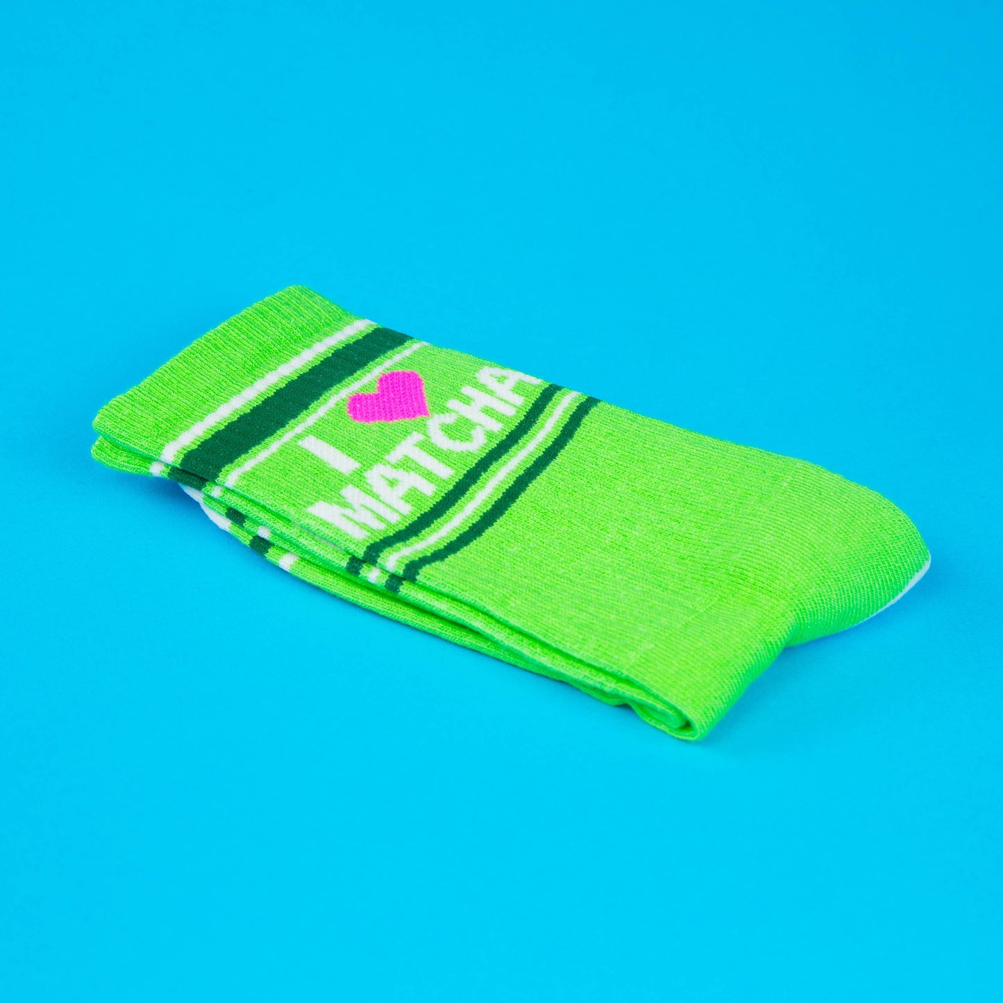 I Heart Matcha Gym Crew Socks