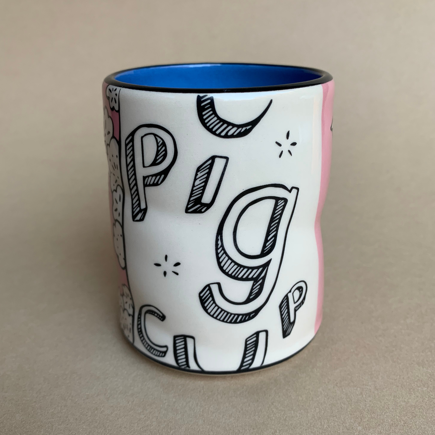 Lucky Pig Cup - Large Ceramic Mug