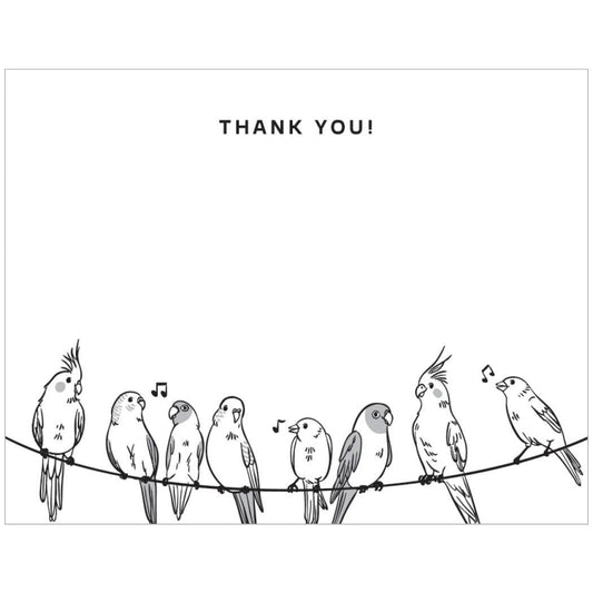 Birds Whistling Note Cards with Letterpress Envelopes