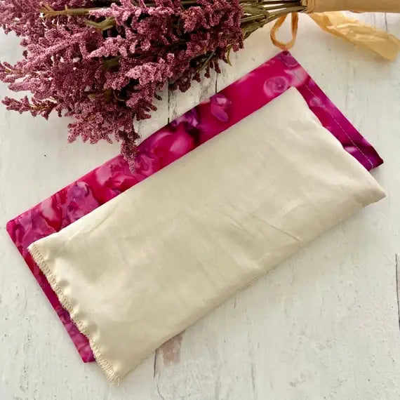 EYE PILLOW unscented/LAVENDER, hot/cold, yoga, meditation: Green / Unscented FLAXSEED ONLY
