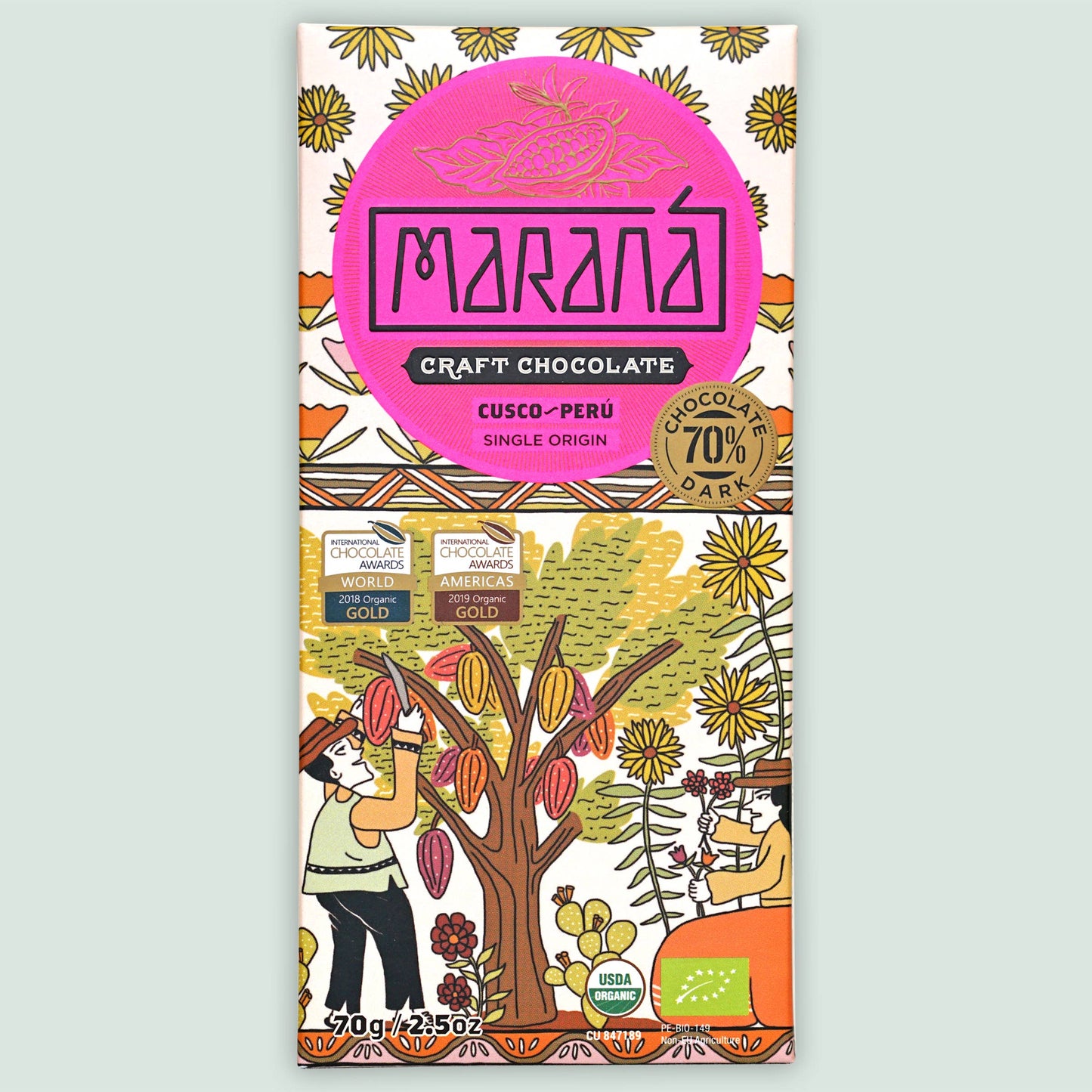 Marana Dark Chocolate Bar Cusco 70% (Peruvian Chocolate)