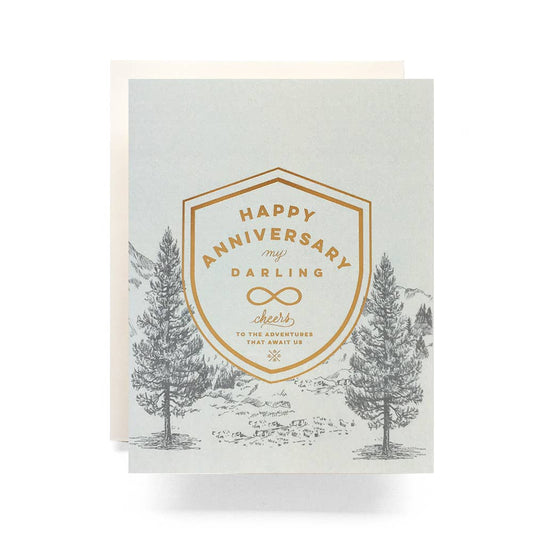 Crest Anniversary Greeting Card