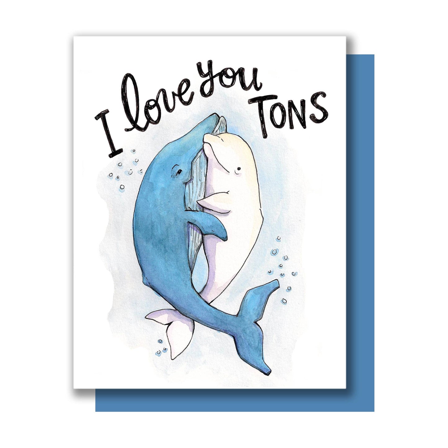 Love You Tons Whales Card