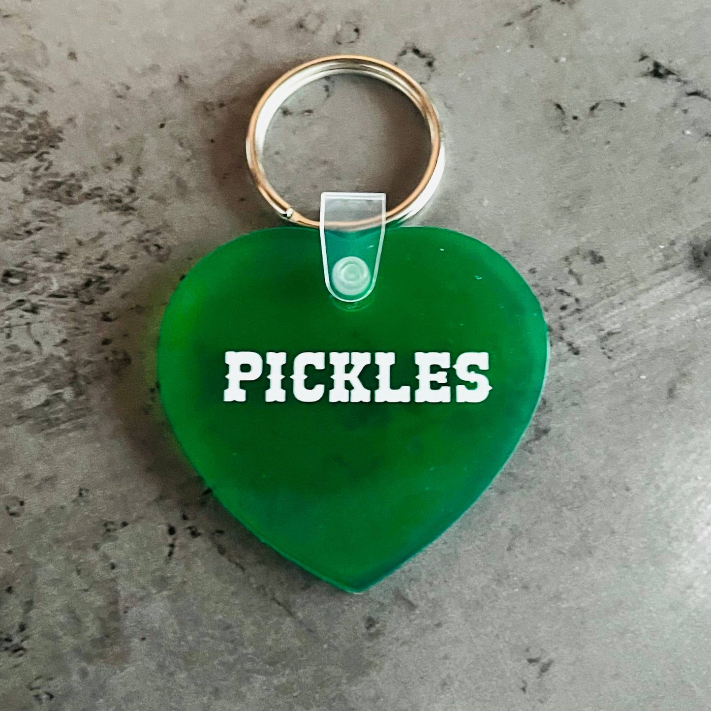 Pickles Heart Keychain