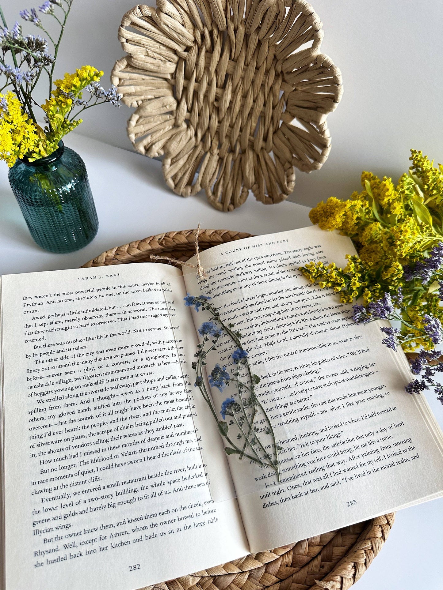 Pressed Forget-Me-Not Bookmark
