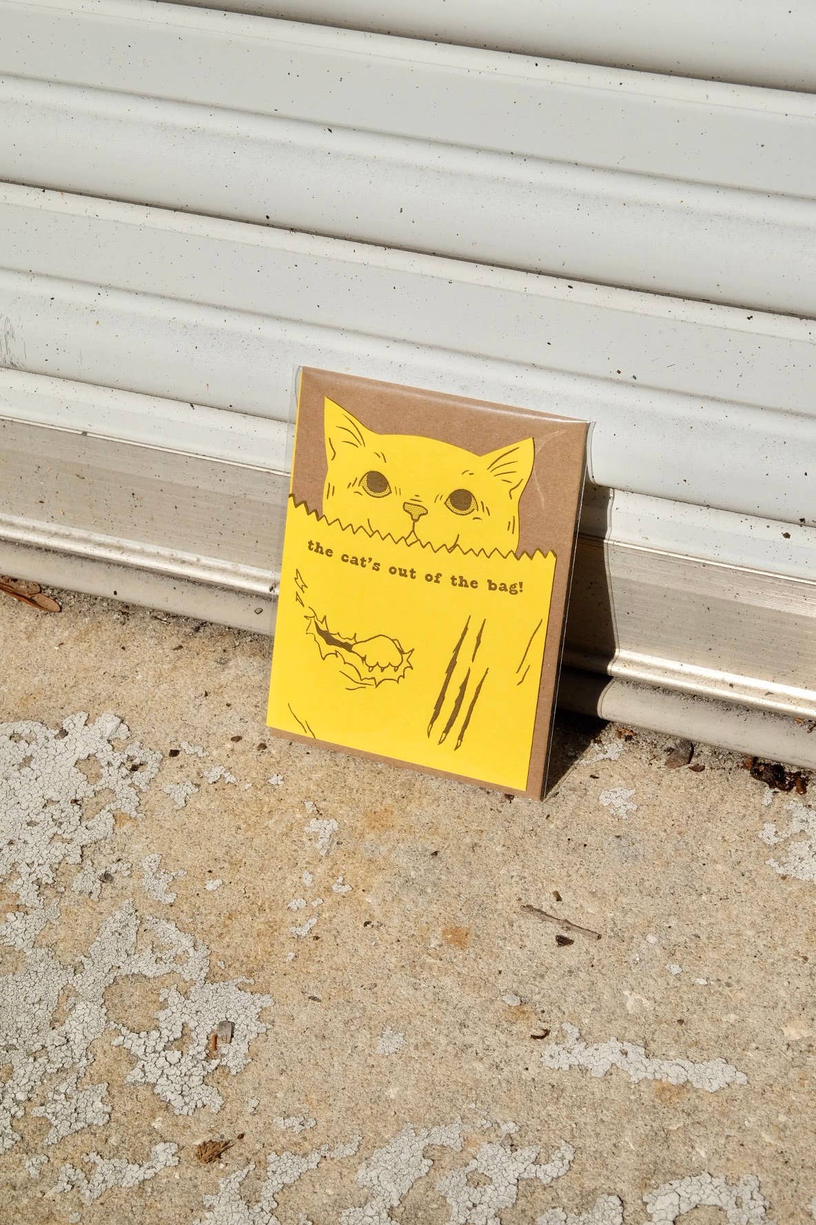 Cats Out of the Bag Letterpress Greeting Card