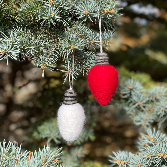 Felted Ornament - Lightbulb
