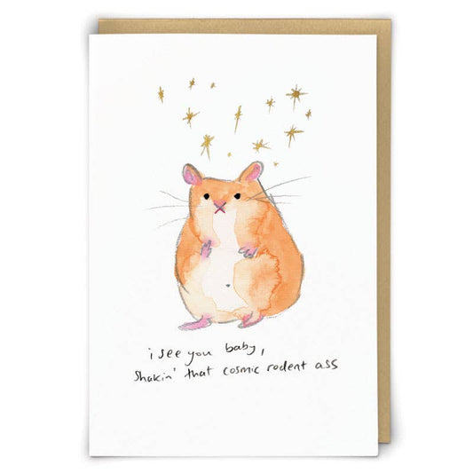 Cosmic Rodent Greeting Card