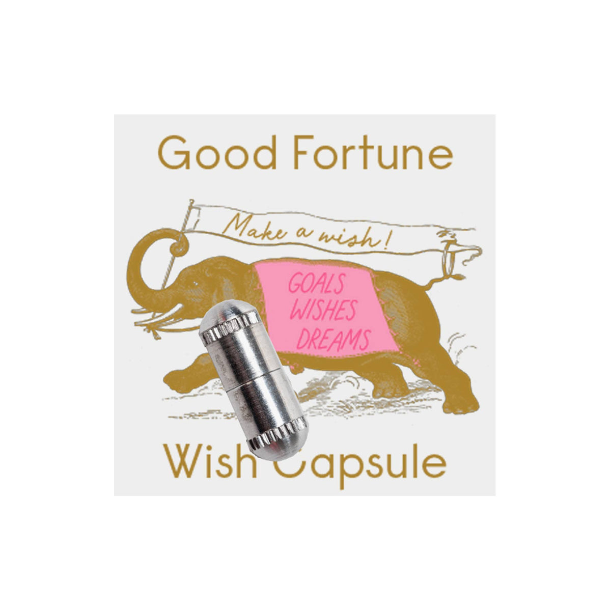 Wish Capsule w/Paper Scroll - Good Fortune - Assorted Styles