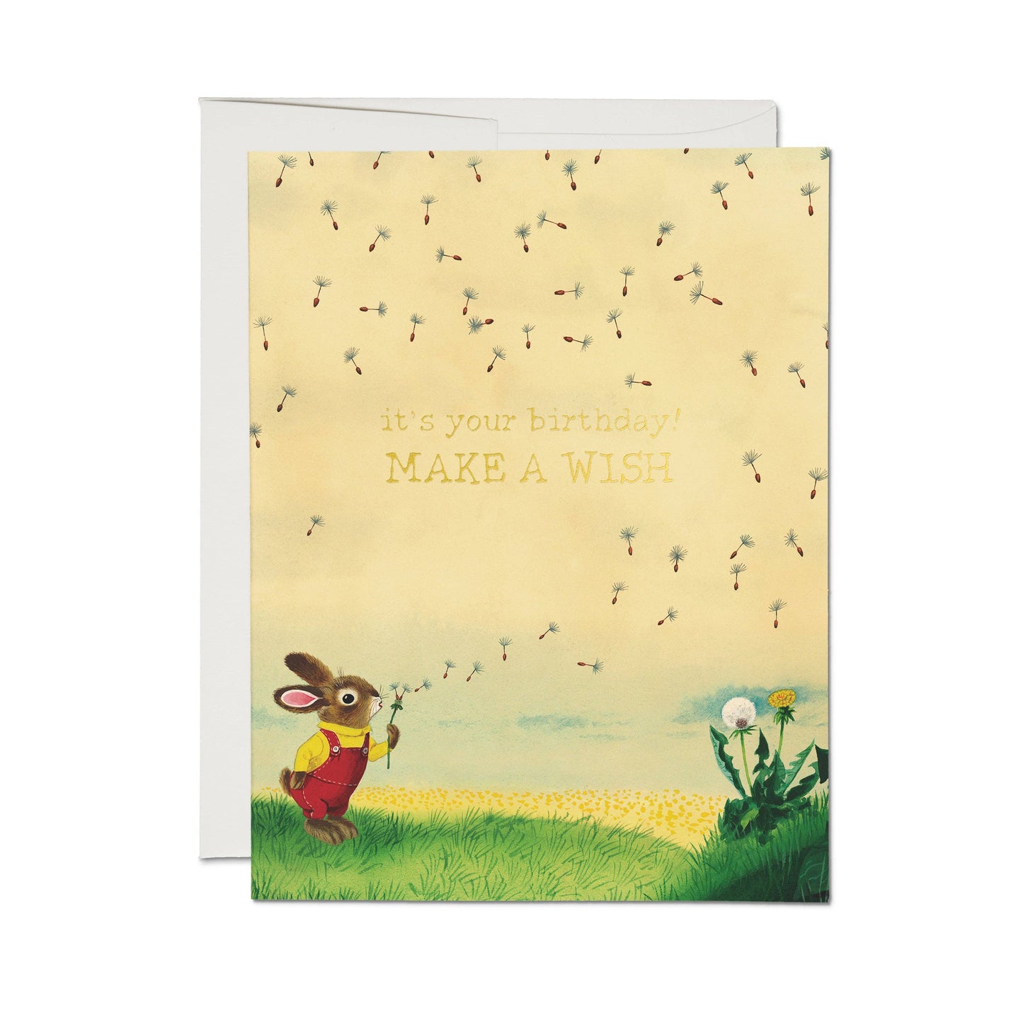 Richard Scarry Bunny and Dandelion greeting card: Single