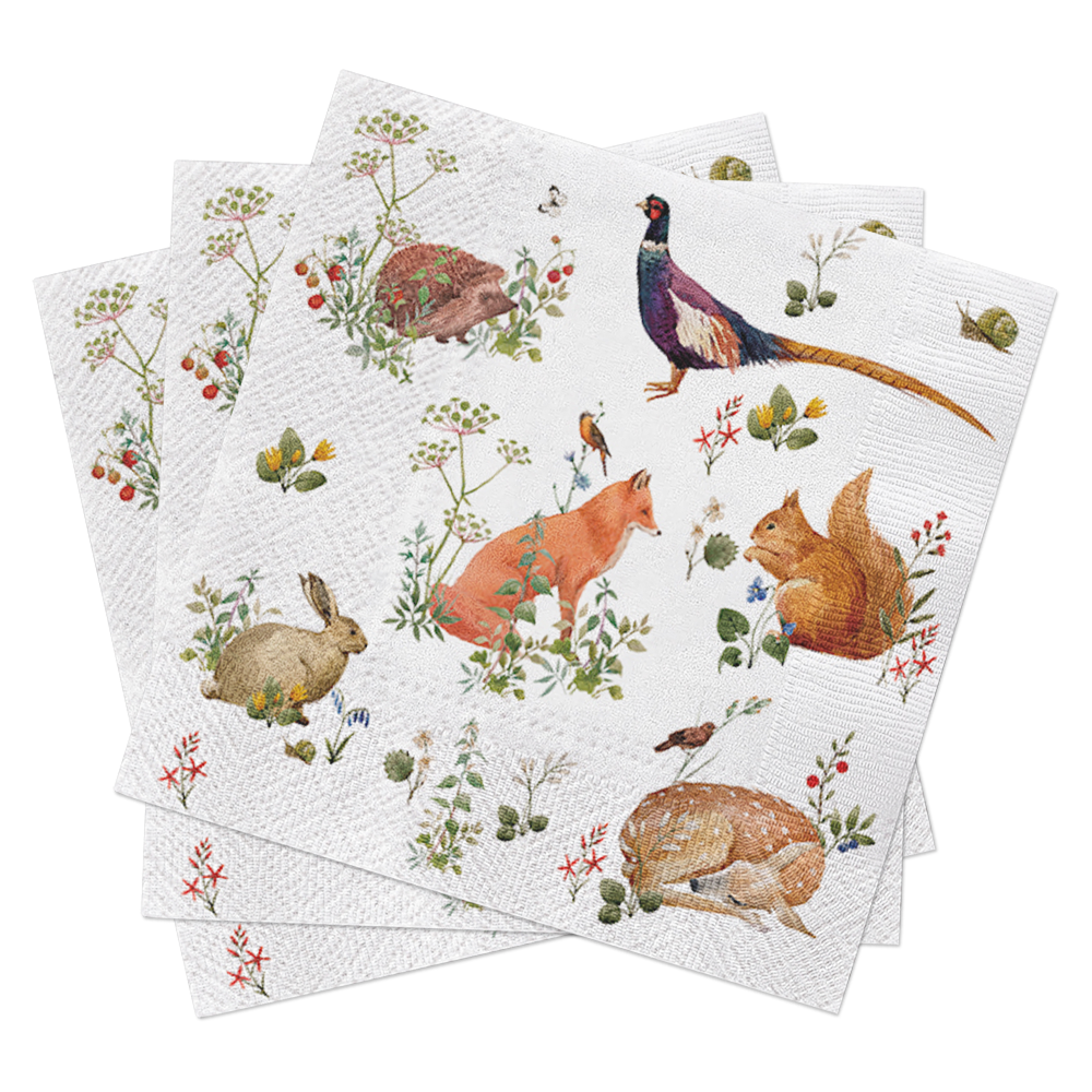 Wild Forest Animals Paper Lunch Napkins