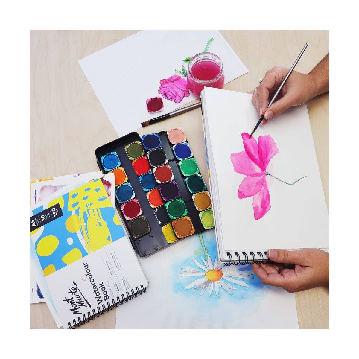 Watercolor Book Discovery A5 (5.8 x 8.3in) 30 Sheets 190gsm