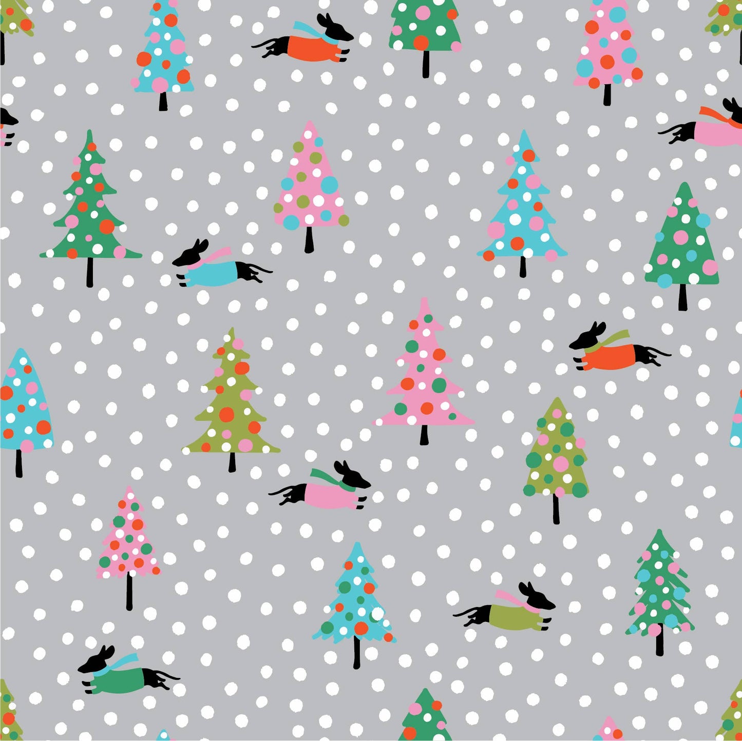 Dachshund In The Snow Flannel: Cream