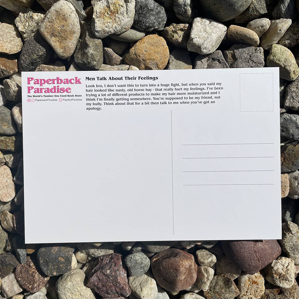 Men Talk About Their Feelings Postcard