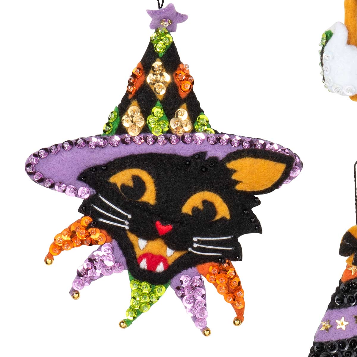 Bucilla Vintage Halloween Felt Ornaments Kit - Set of 6