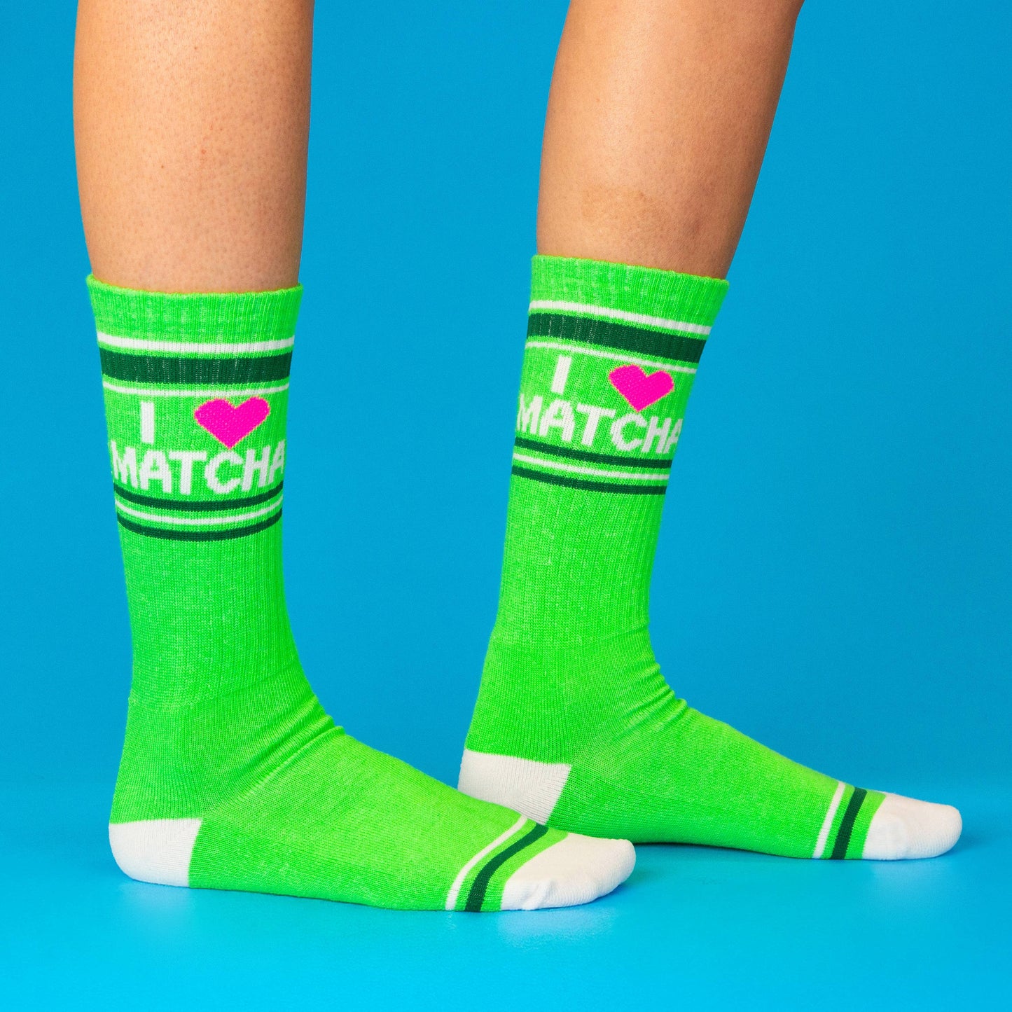 I Heart Matcha Gym Crew Socks