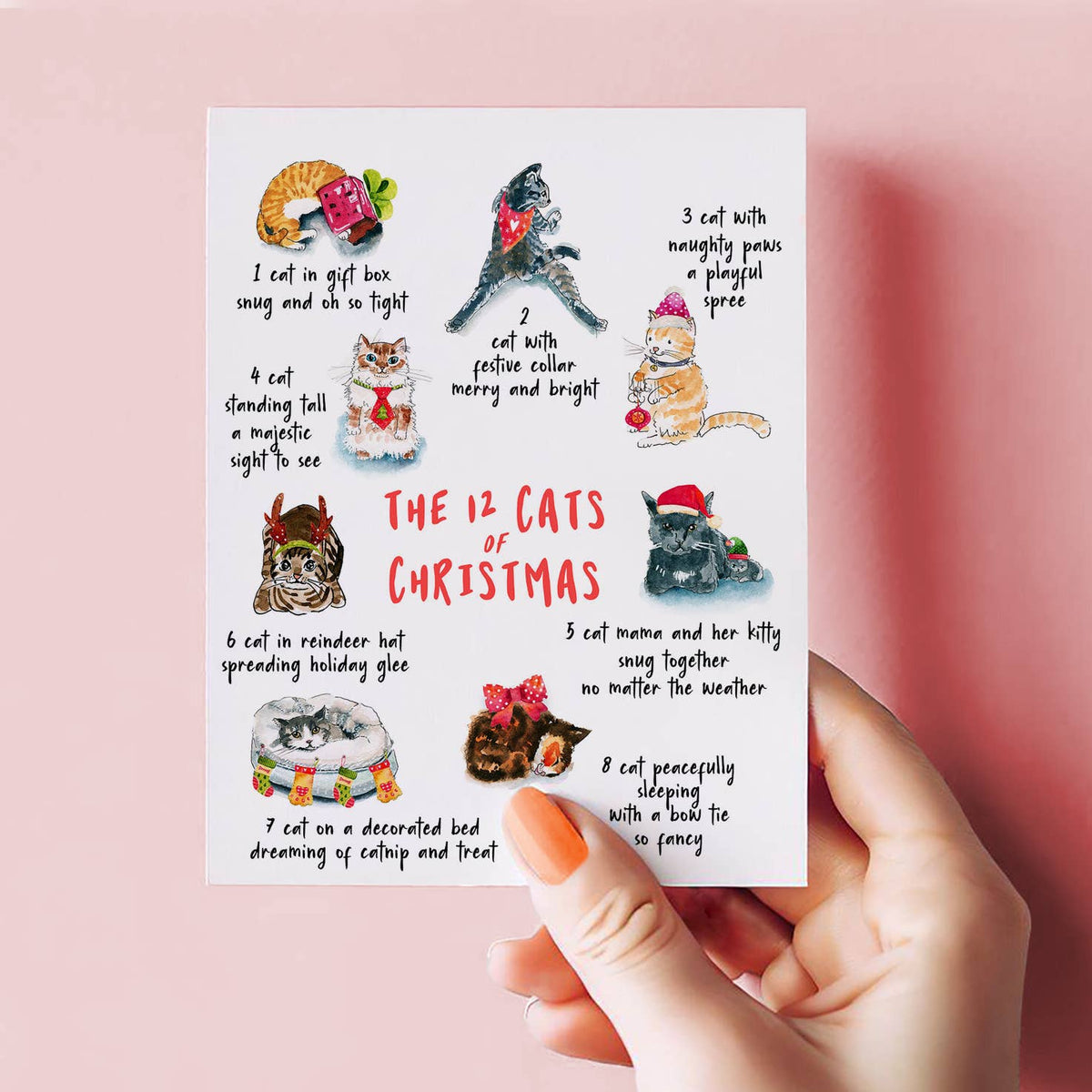 12 Cats of Christmas - Funny Christmas Card