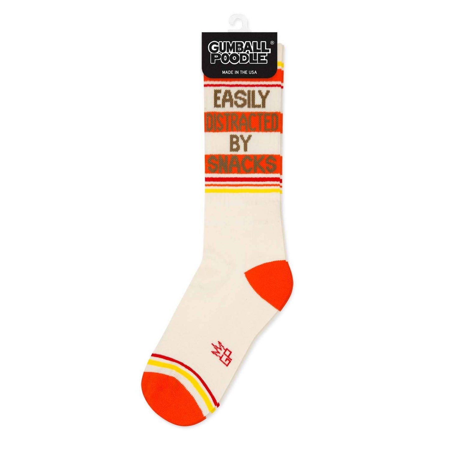 Easily Distracted By Snacks Gym Crew Socks