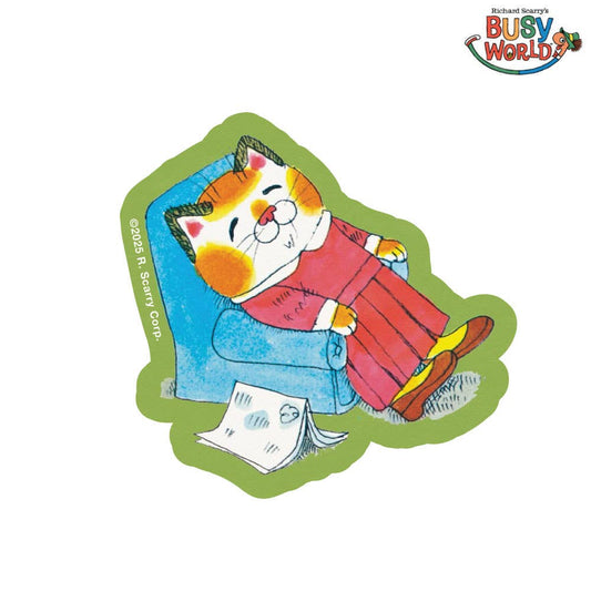 Richard Scarry Sally Cat Lounging Sticker