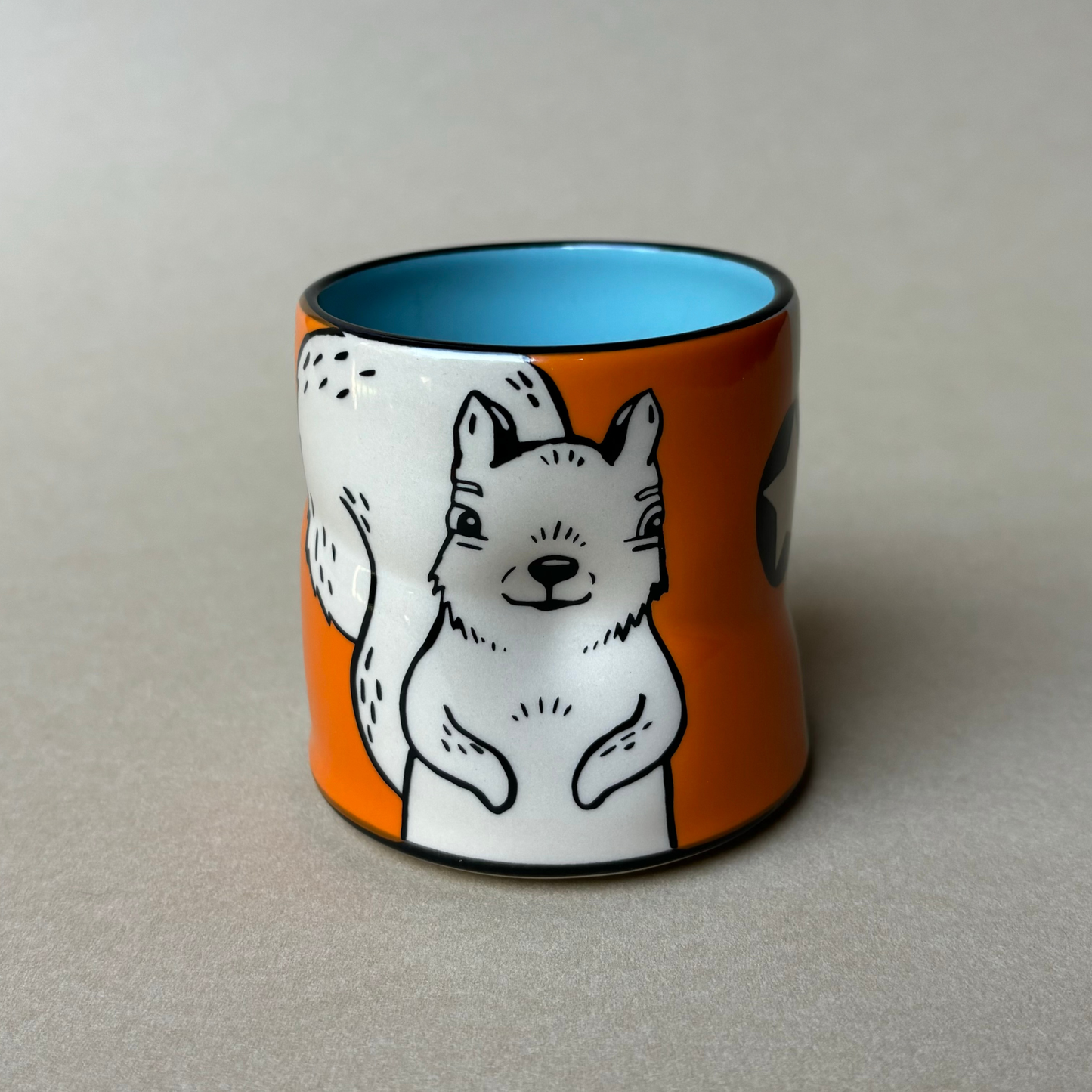 Lucky Squirrel Cup - Medium Orange