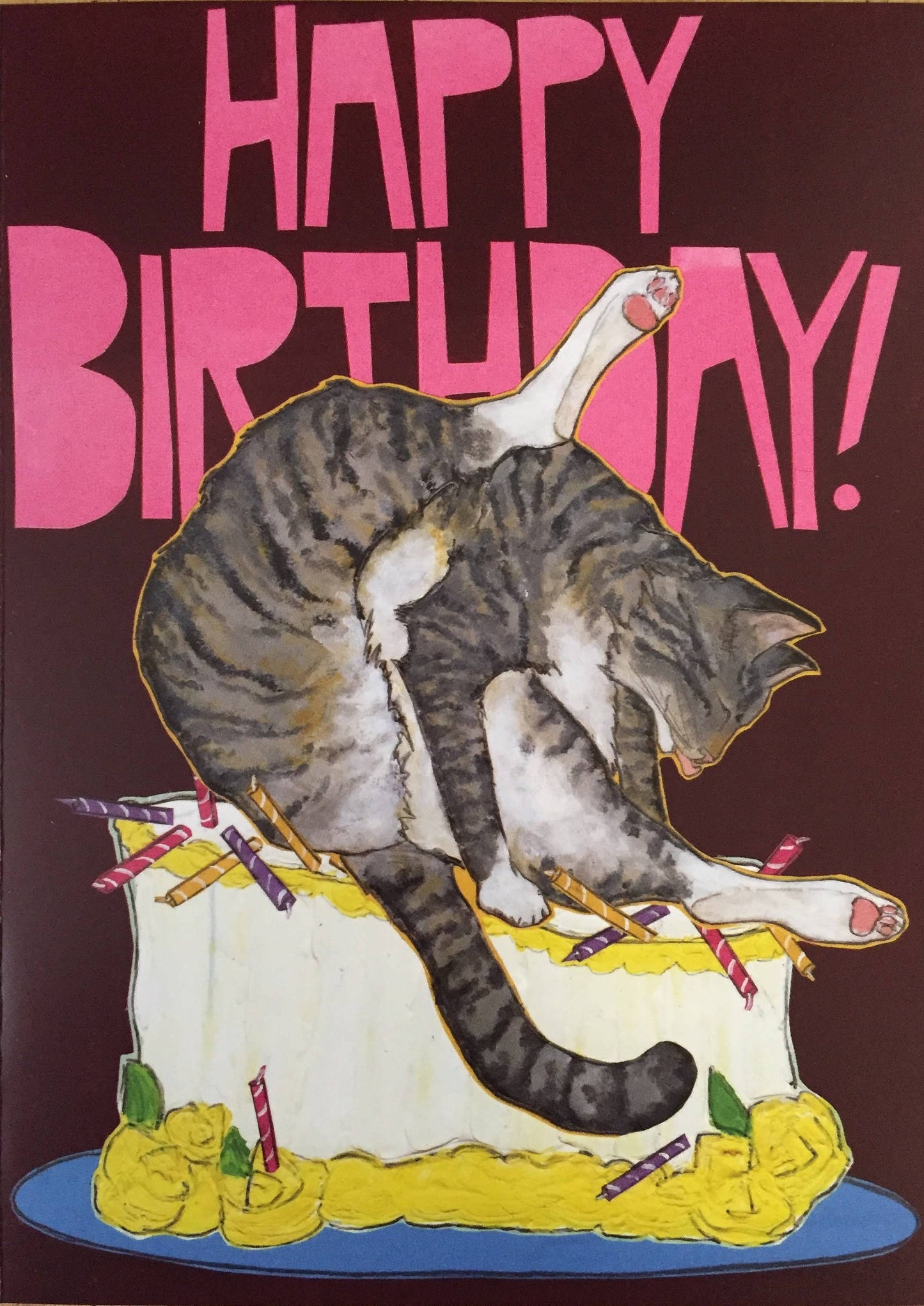 Bad Cat Birthday Card!