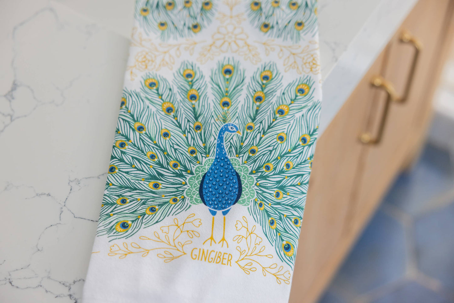 Peacock Tea Towel