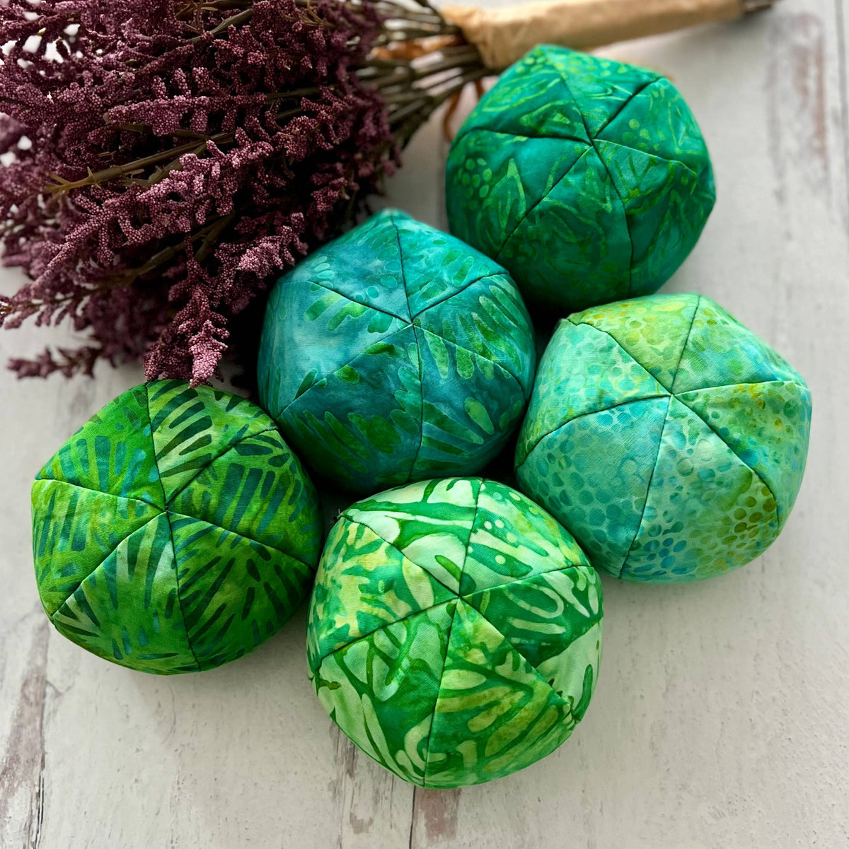 MASSAGE BALL stress relief, Good Medicine Ball, hot/cold: Blues / Unscented FLAXSEED ONLY