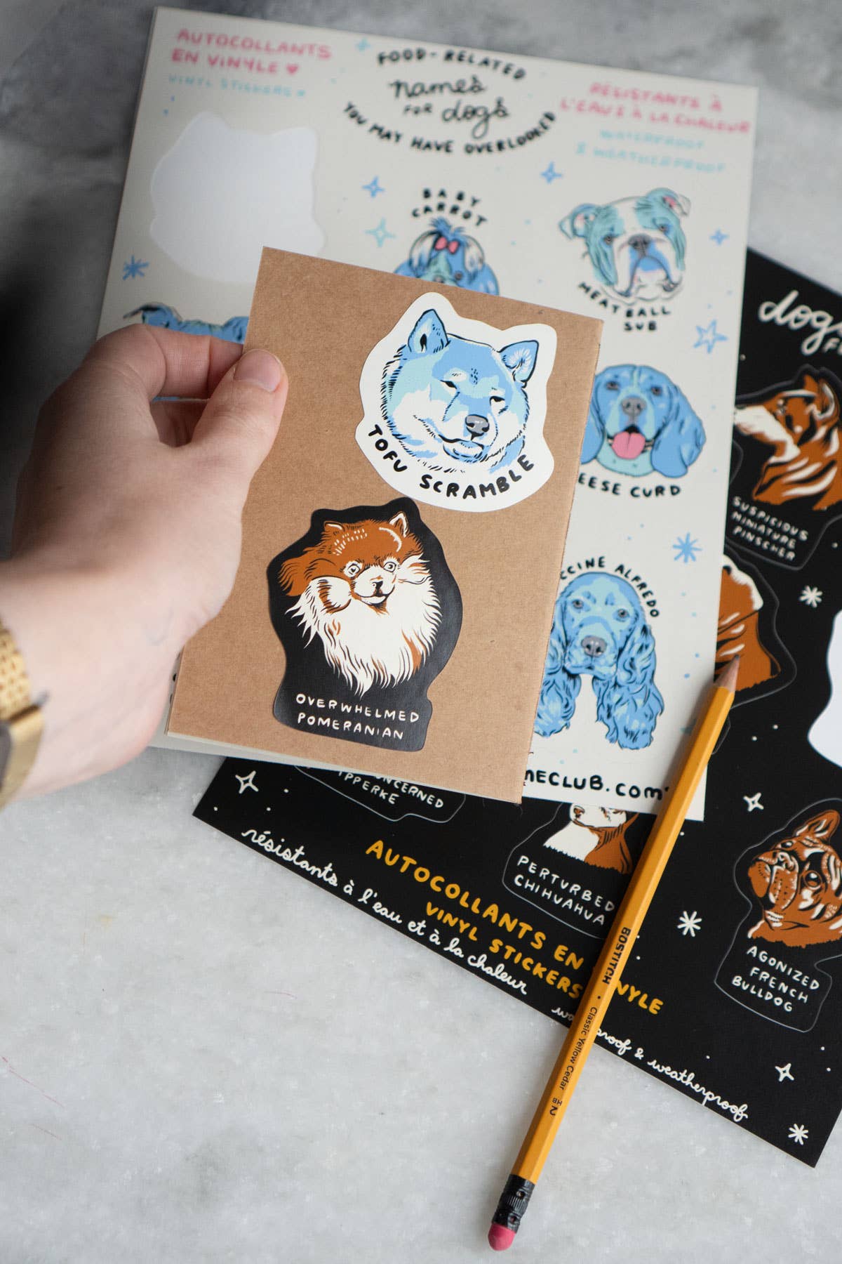 Dogs Feeling Things Mega 8" x 10" Vinyl Sticker Sheet