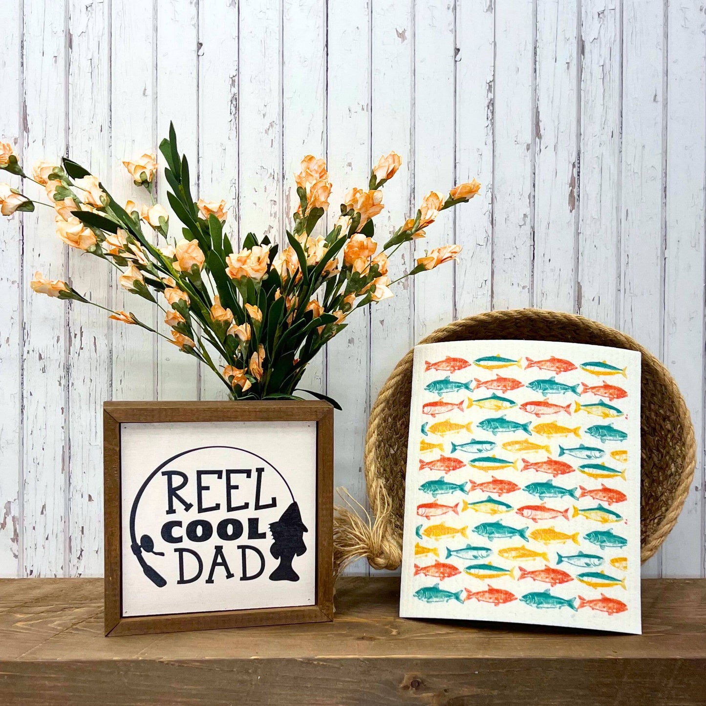 Catch of the Day Fish Fun Swedish Dishcloth - Kitchen Towels